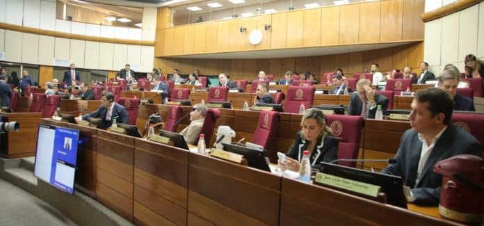 La foto muestra la sesión de la Cámara de Senadores, cuando se aprobó la Ley de control a las ONGs.